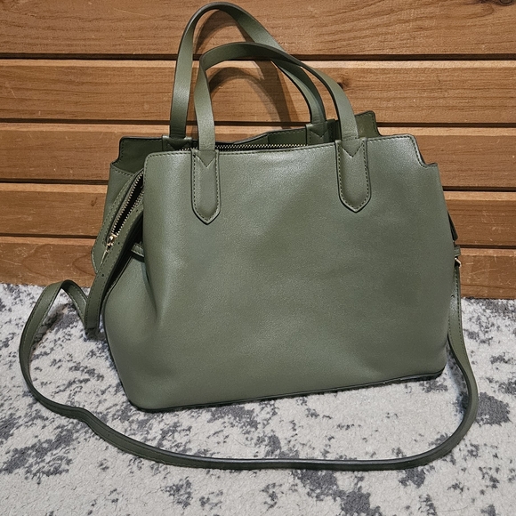 Olive Green A New Day Triple Compartment Satchel Shoulder Bag - Picture 2 of 5